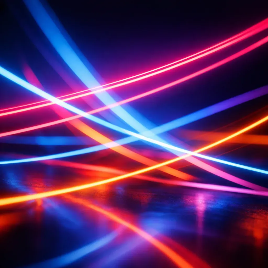 Abstract neon lines