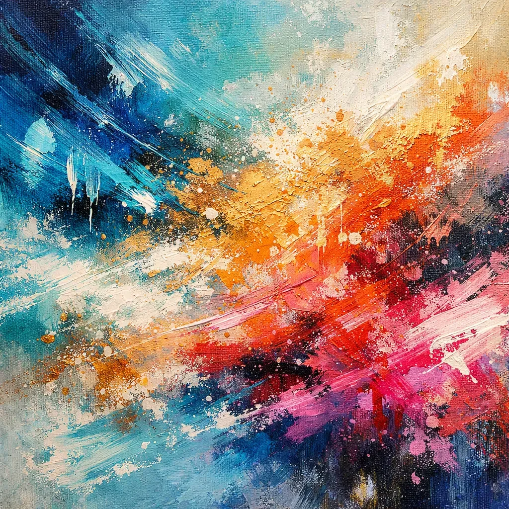 Colorful abstract art composition