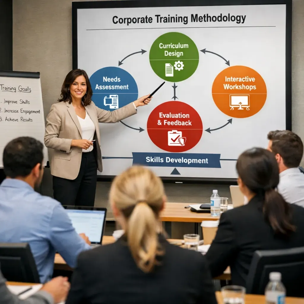 Corporate training methodology session