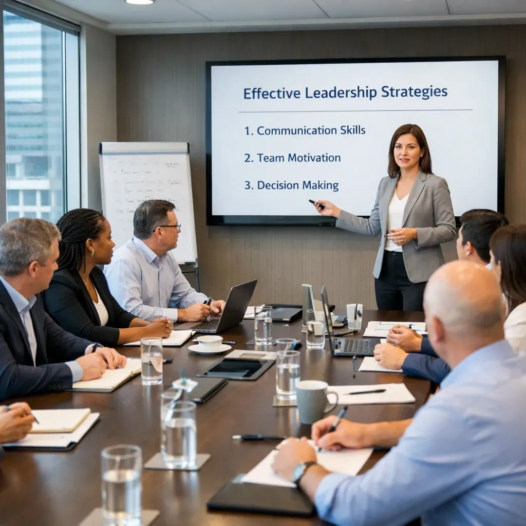 Corporate training session in a modern boardroom