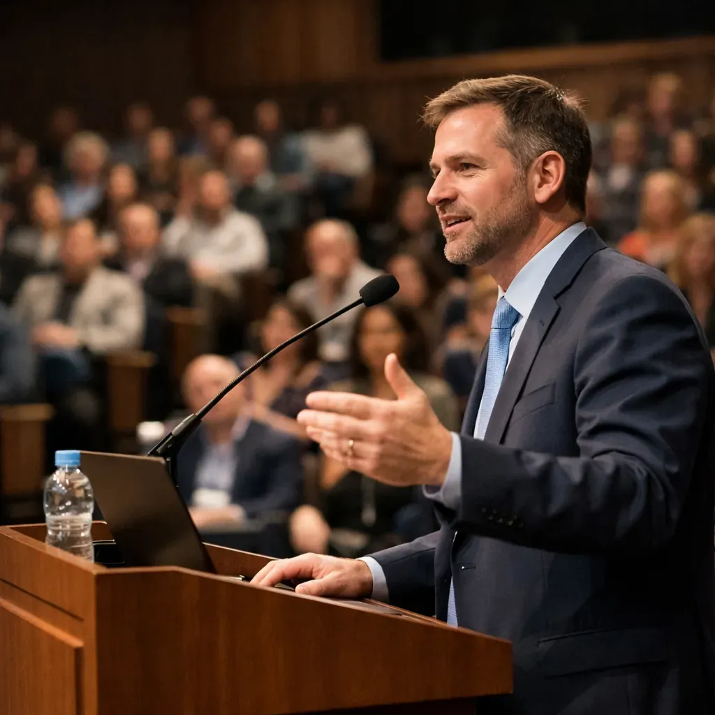Speaker at an auditorium