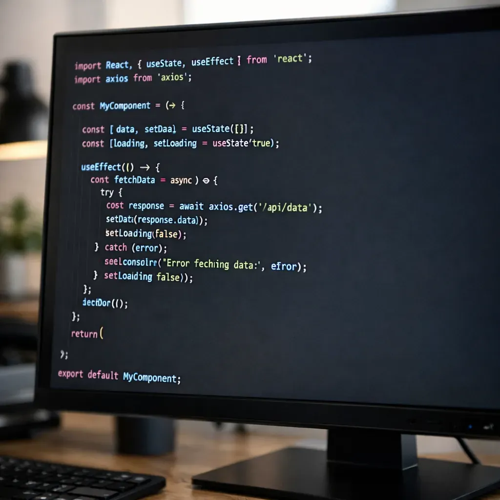 React code block on monitor