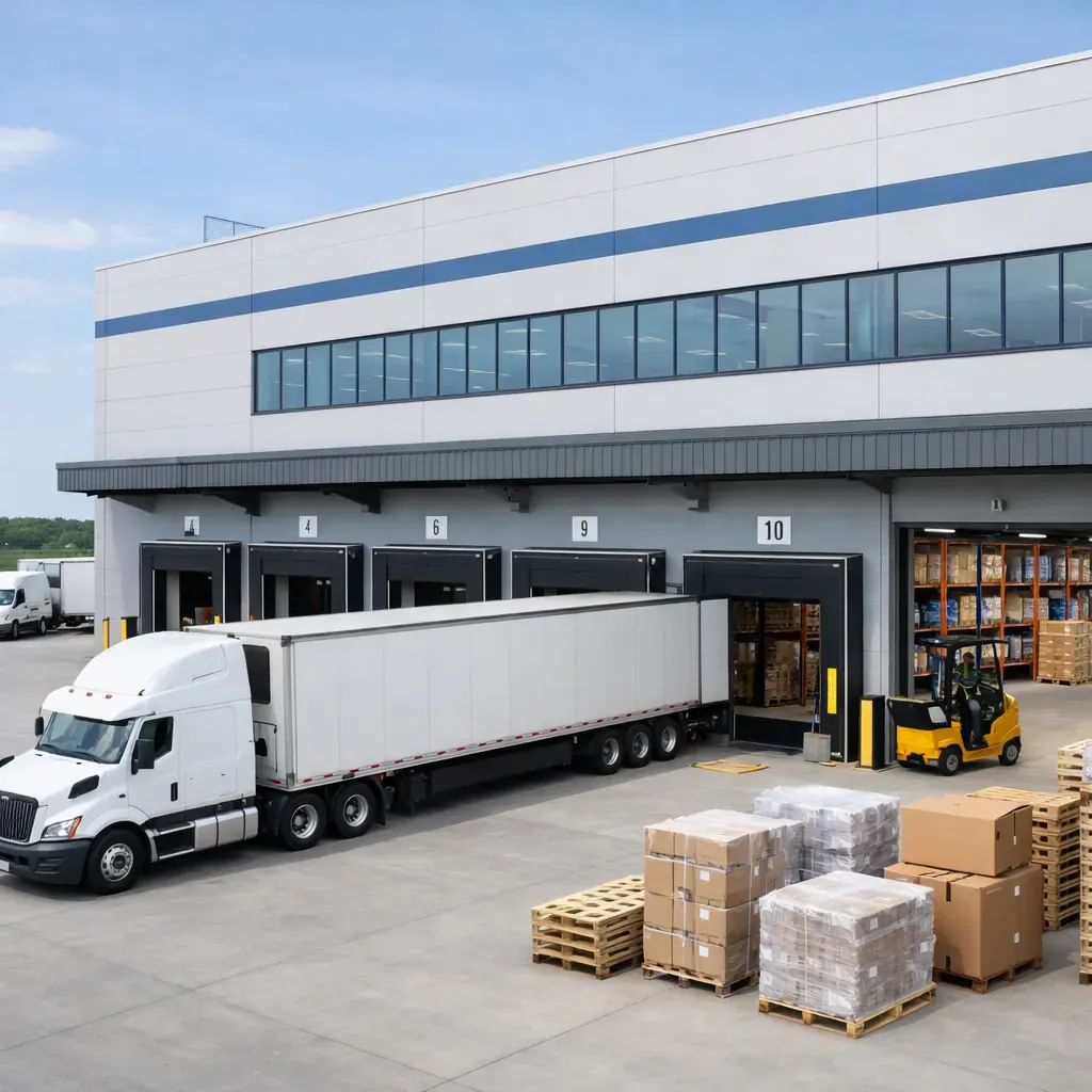 Modern logistics warehouse and distribution center