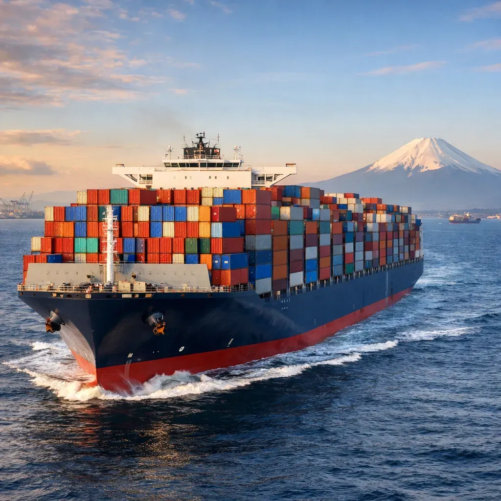 Container Ship representing Trans-Pacific Freight