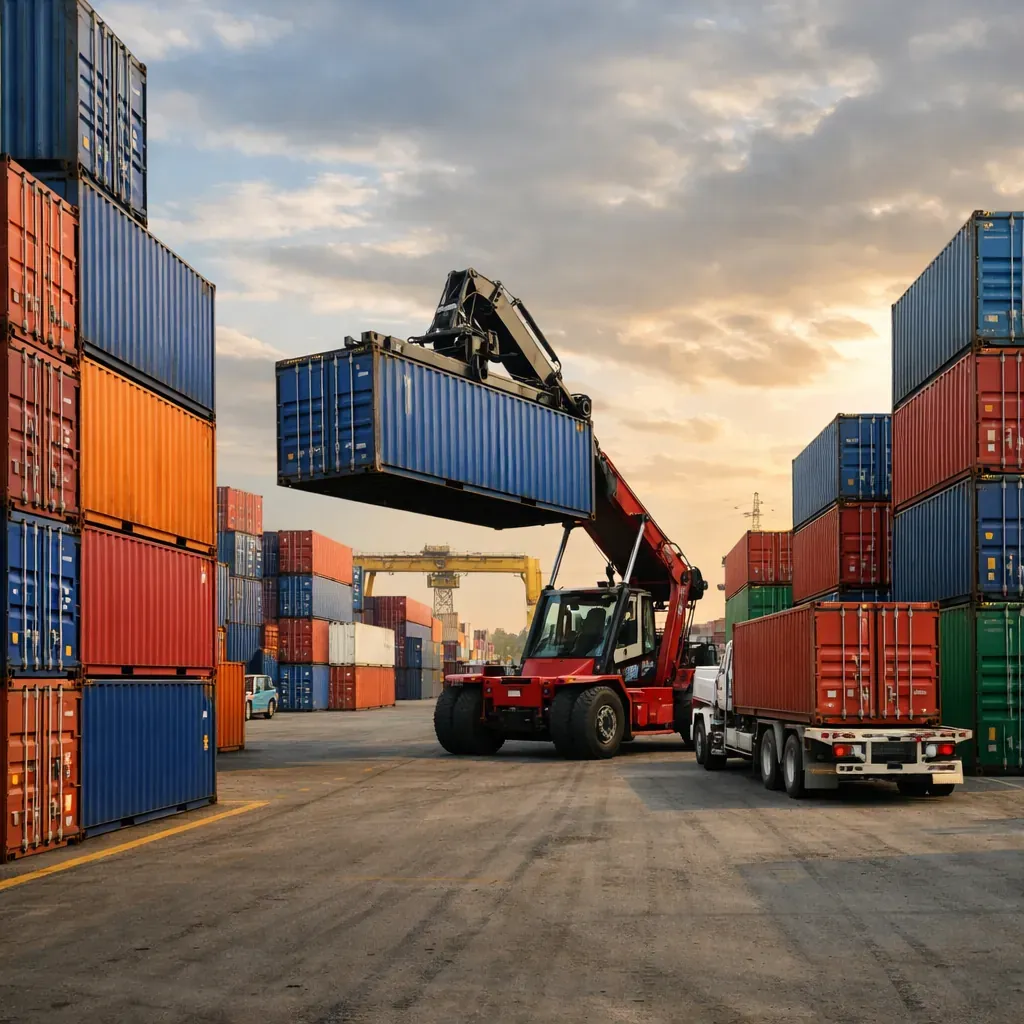 Logistics shipping containers