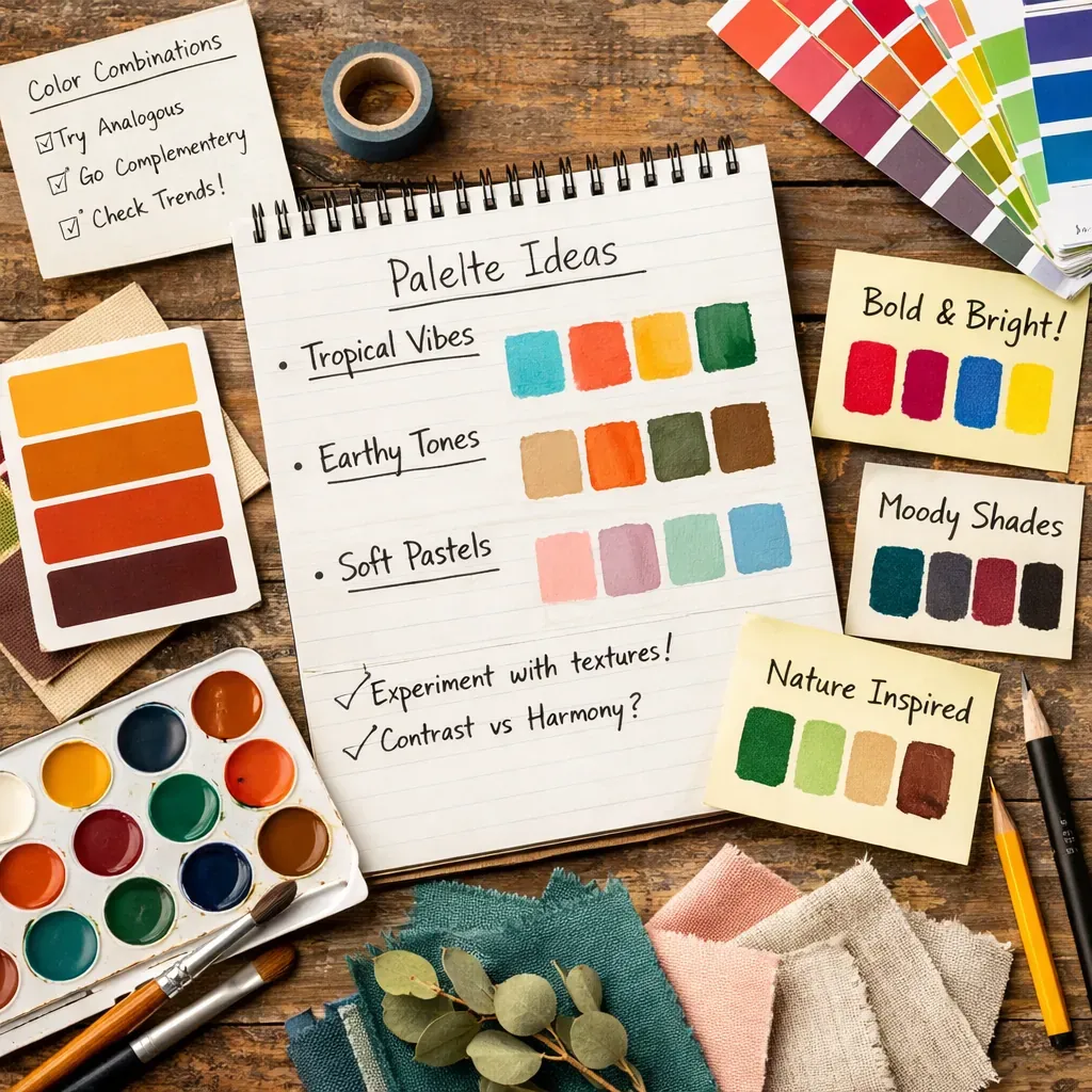 Creative color palettes and notes
