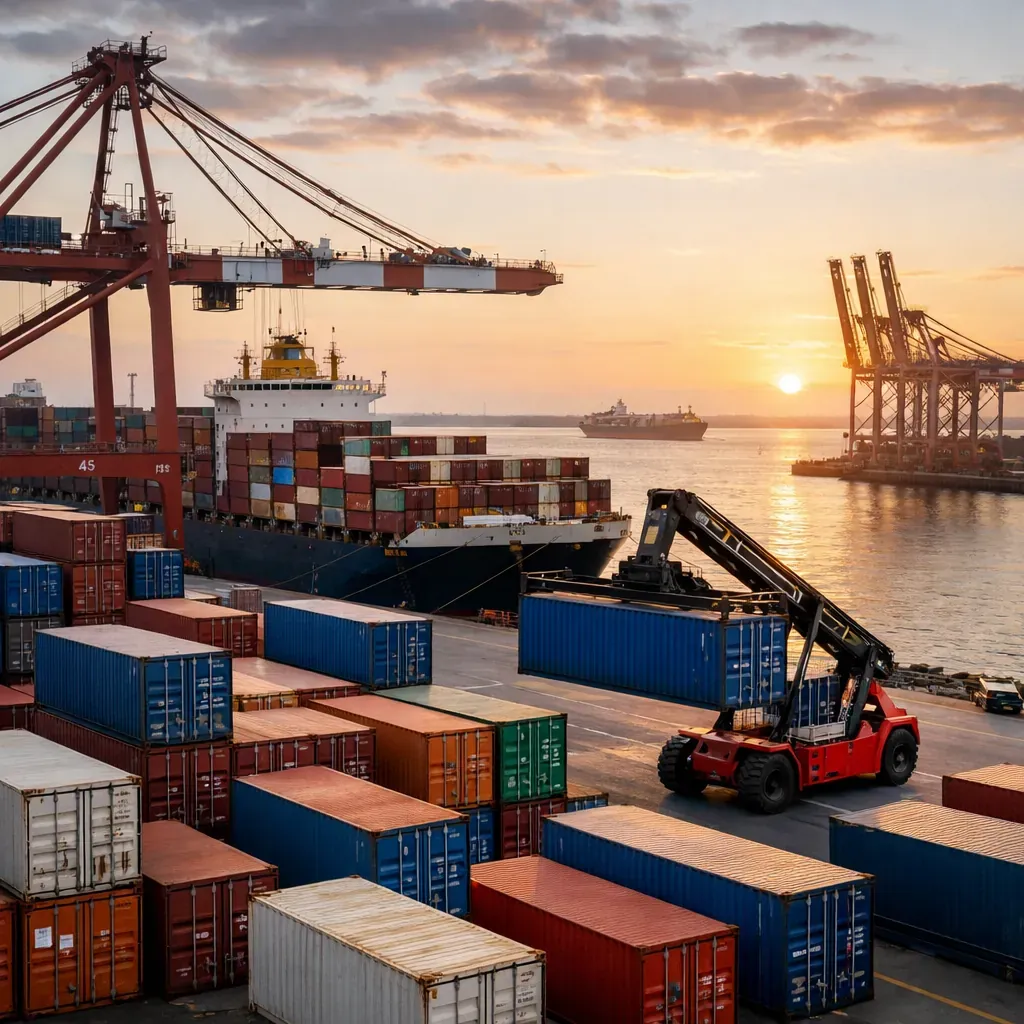 Global logistics shipping containers