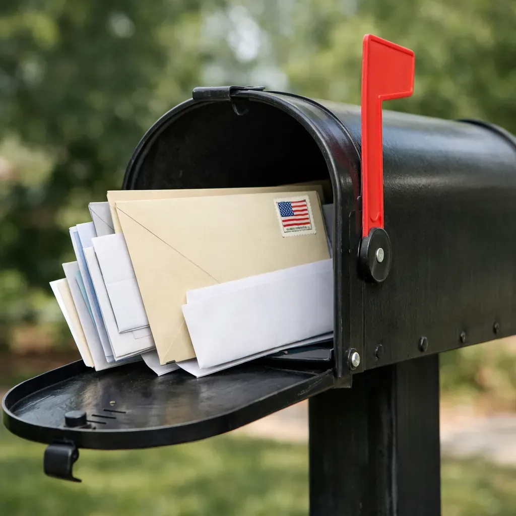 Mailbox with letters