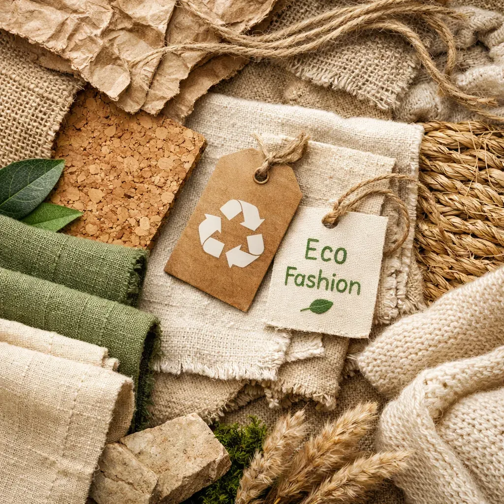 Sustainable fashion abstract textures