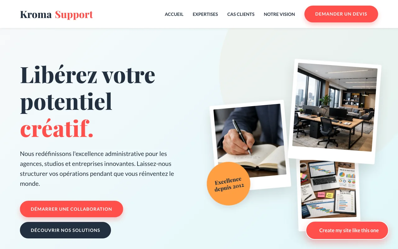 Site d'entreprise — Agence