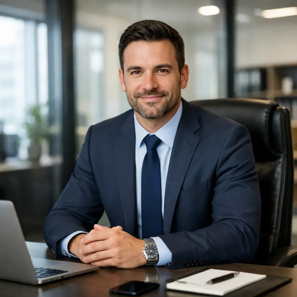 Professionnel en bureau corporatif