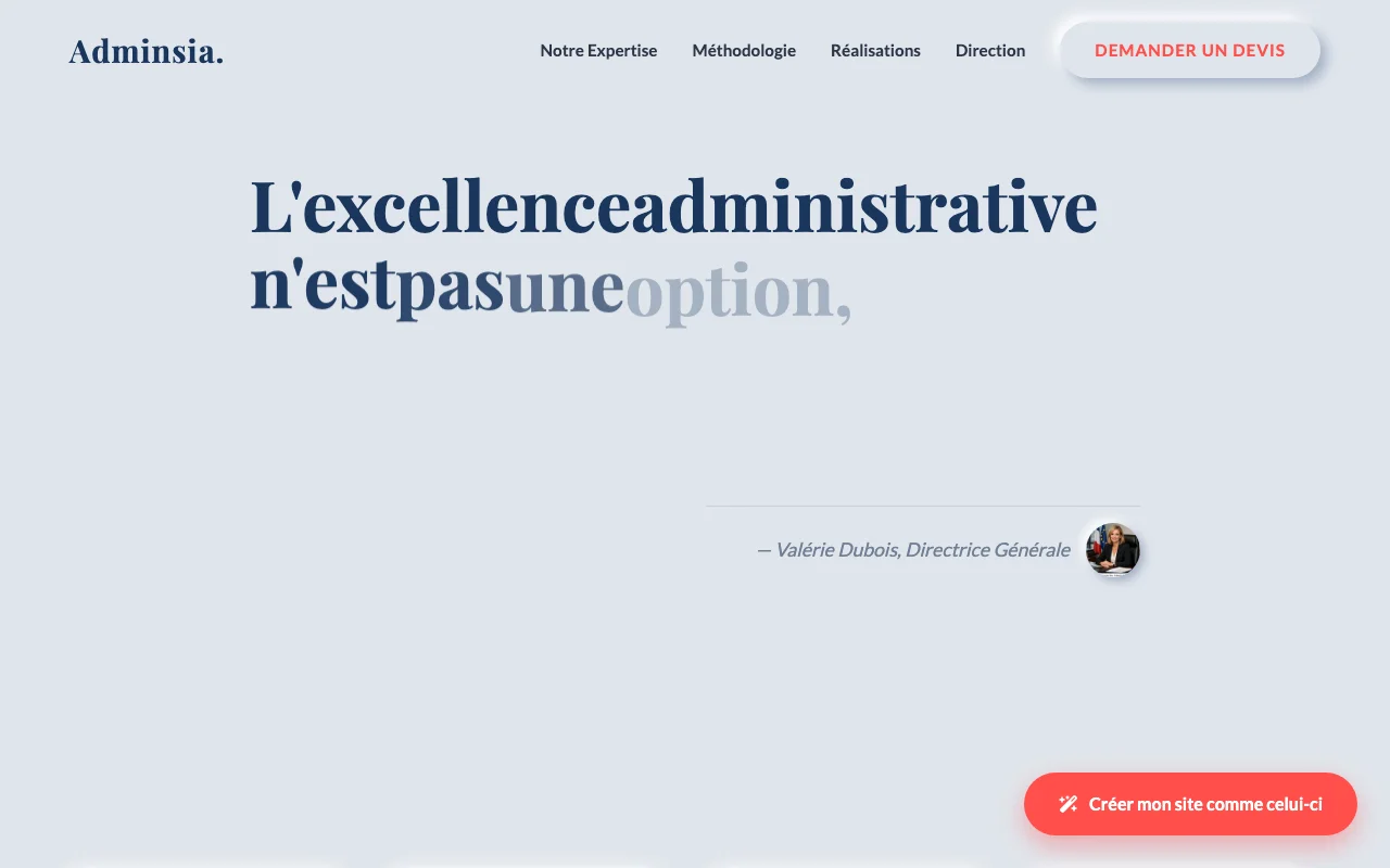 Site d'entreprise — Manifeste