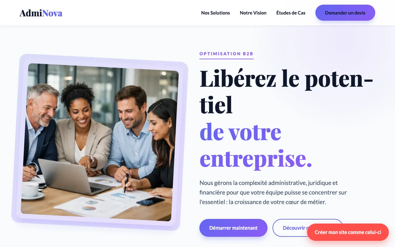 Site d'entreprise — Startup