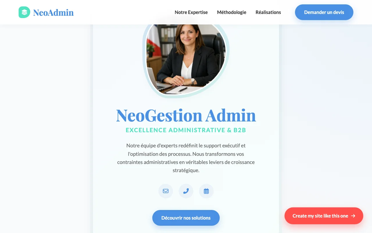 Site d'entreprise — Chaleureux