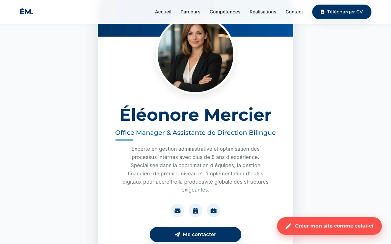 CV professionnel — Boutique