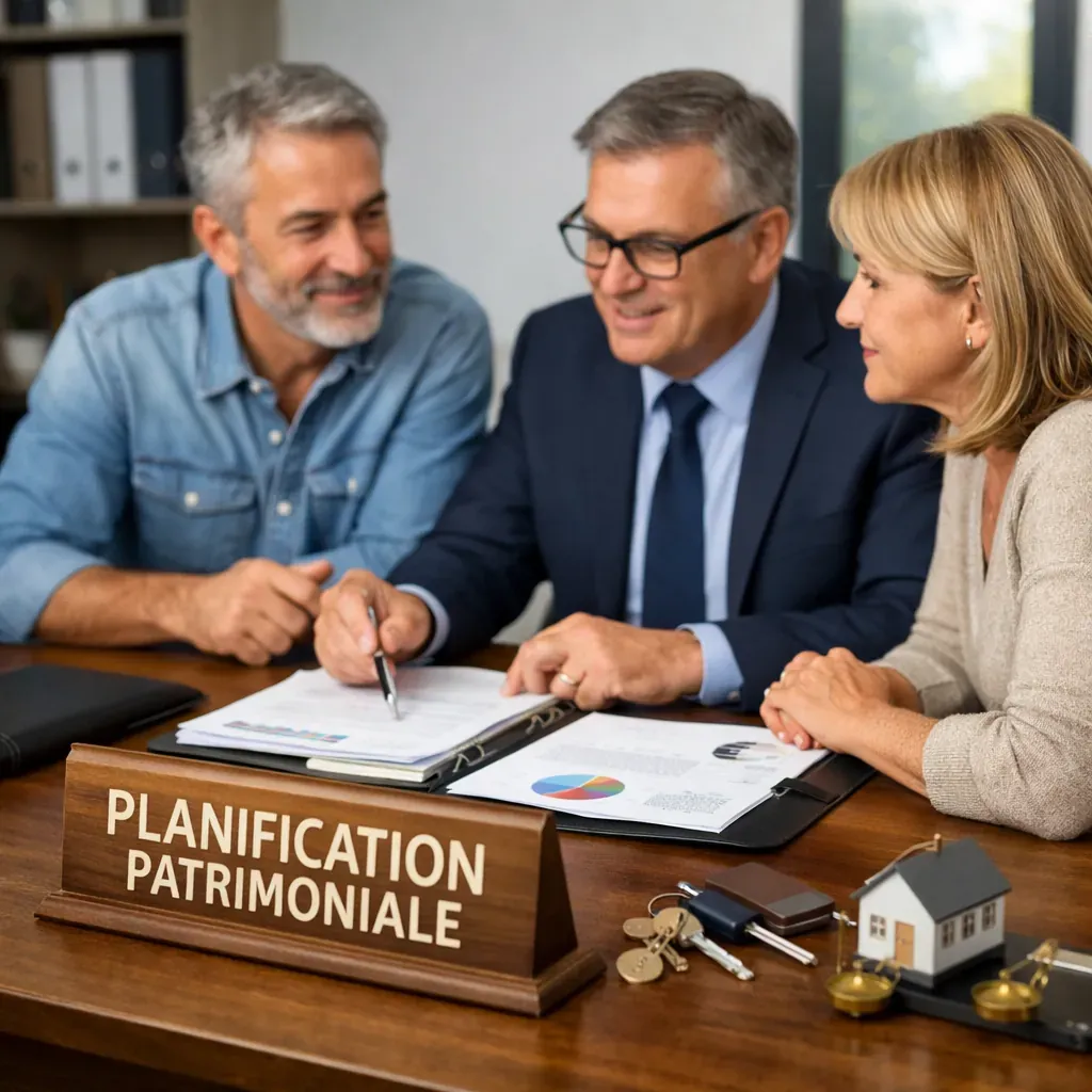 Calculatrice, stylo et documents financiers sur un bureau propre