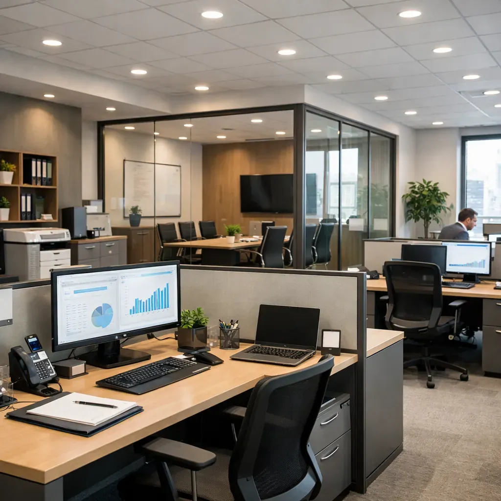 Environnement de bureau professionnel et structuré