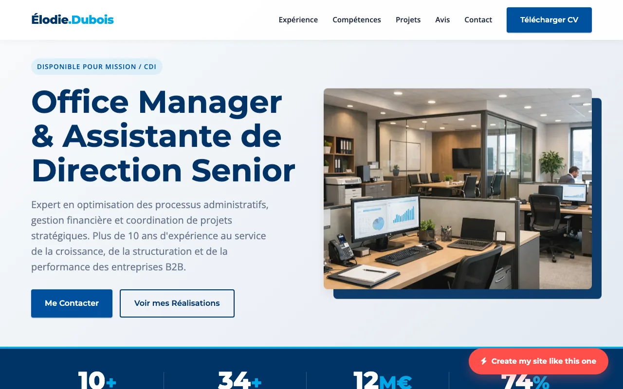 CV professionnel — Corporate