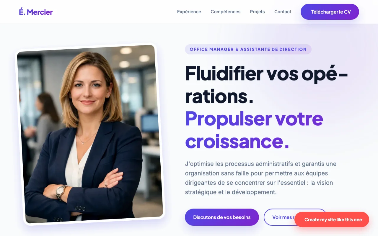 CV professionnel — Startup