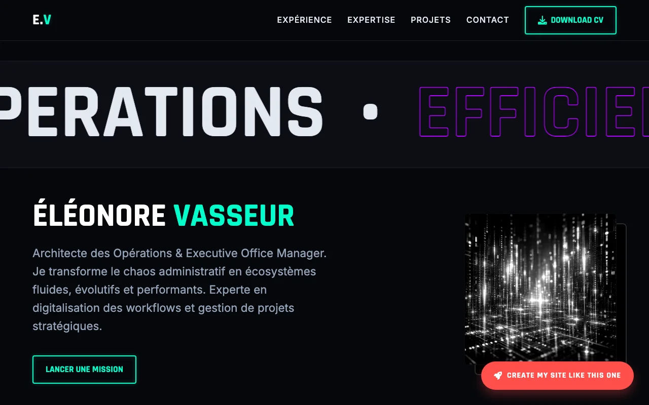 CV professionnel — Tech impactant