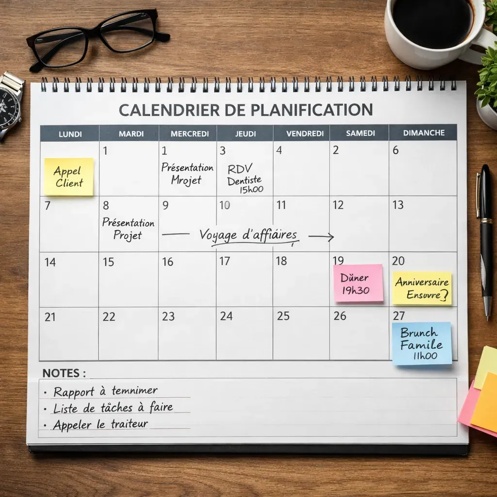 Calendrier de planification