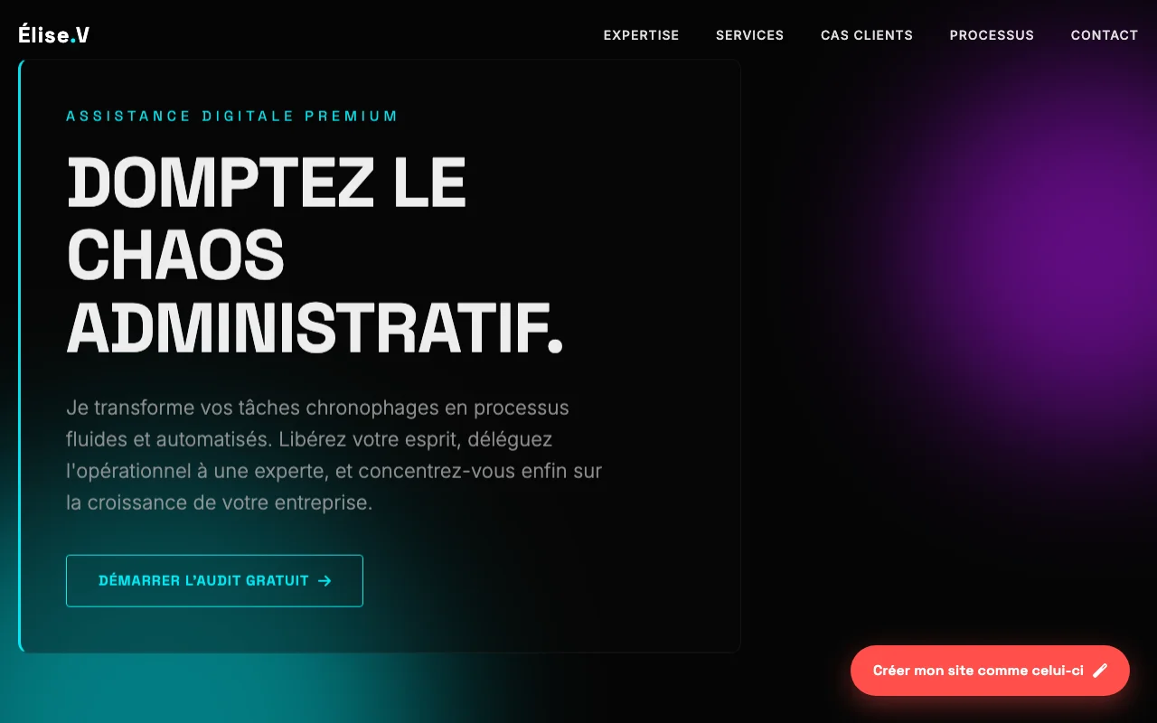 Services freelance — Cinématique