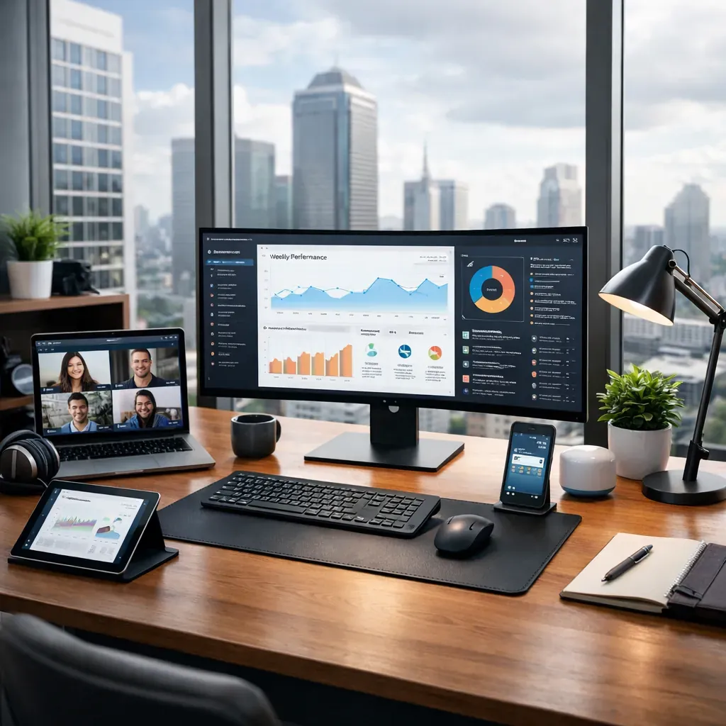 Espace de travail numérique moderne