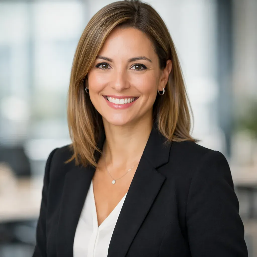 Portrait professionnel femme souriante