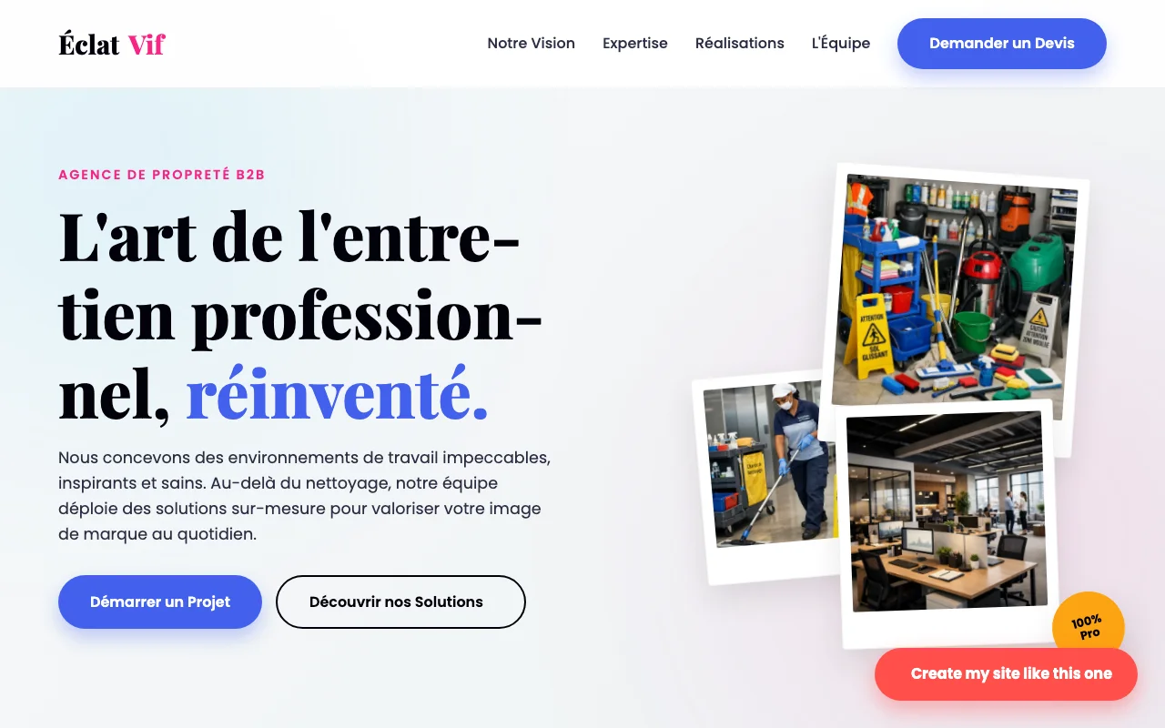 Site d'entreprise — Agence