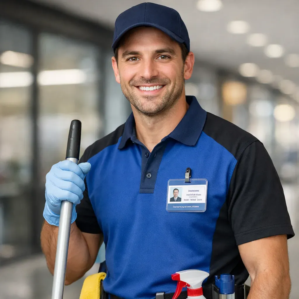 Professional cleaning expert representative