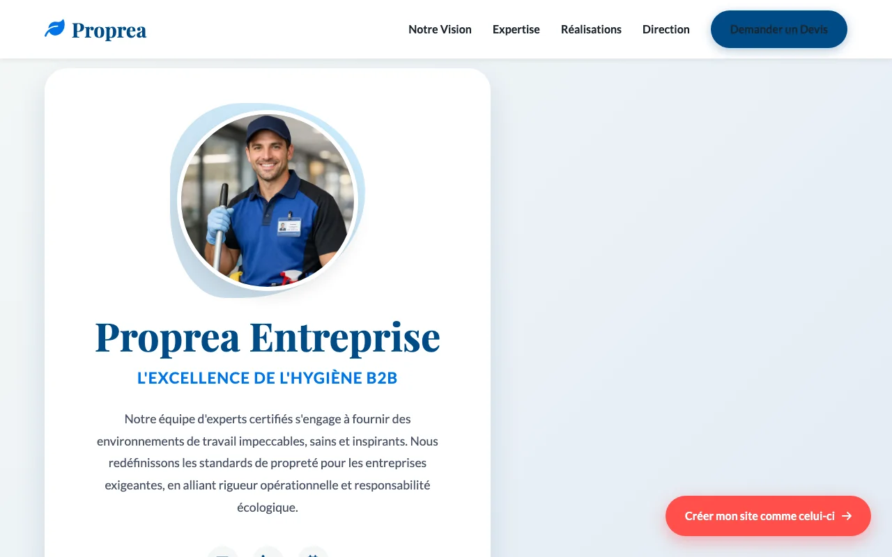 Site d'entreprise — Boutique