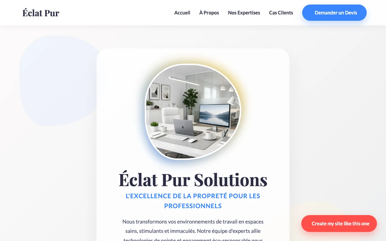 Site d'entreprise — Chaleureux