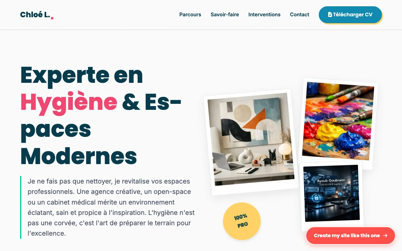 CV professionnel — Agence