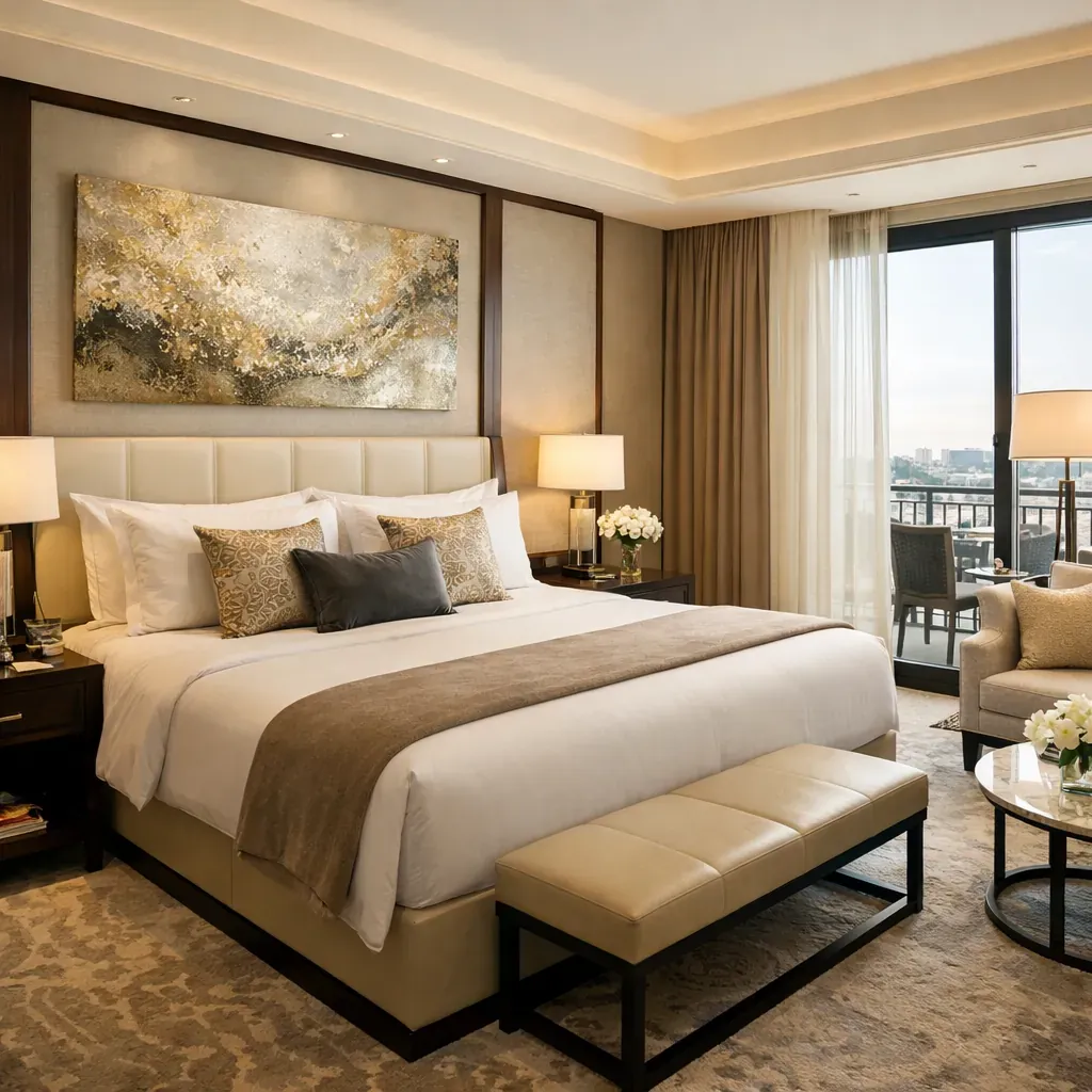Chambre d'hôtel de luxe impeccable