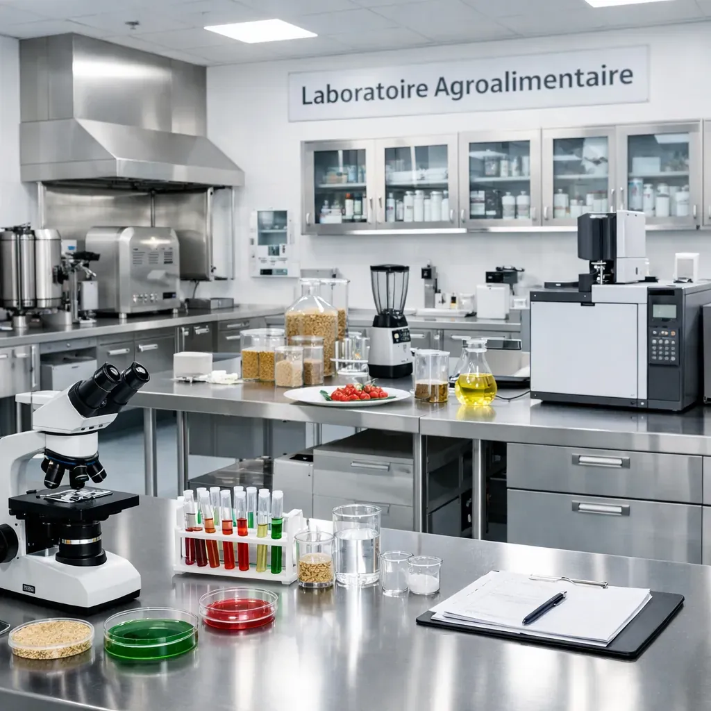 Laboratoire agroalimentaire parfaitement propre