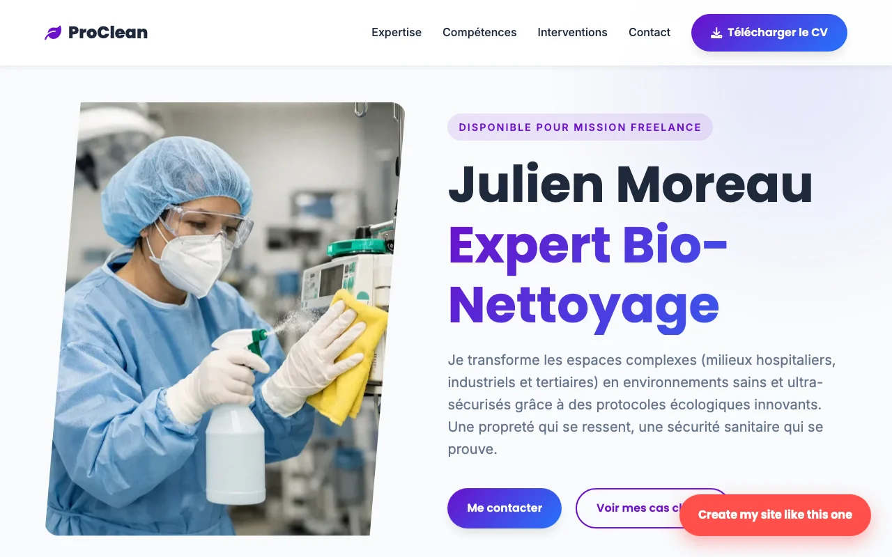 CV professionnel — Startup