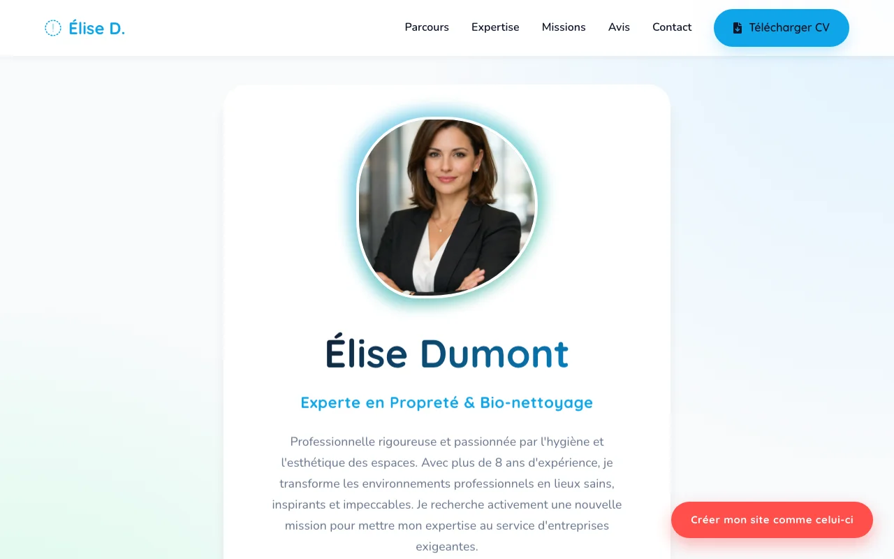 CV professionnel — Chaleureux