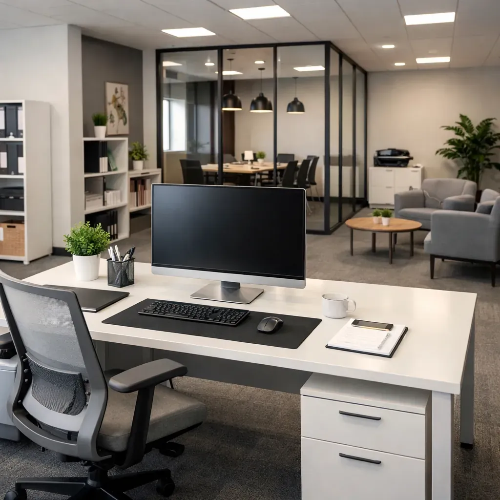 Espace de bureau nettoyé