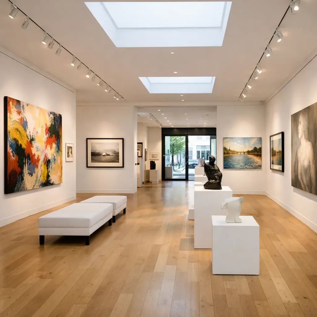 Galerie d'art lumineuse