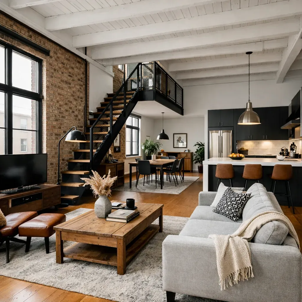 Intérieur de loft propre