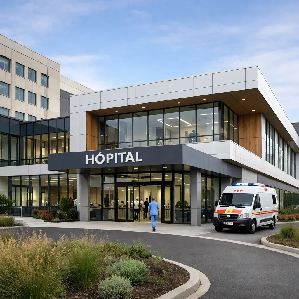 Couloir d'hôpital ou de clinique propre