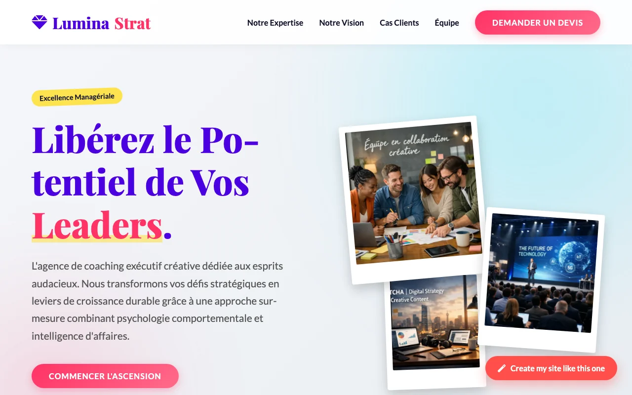 Site d'entreprise — Agence