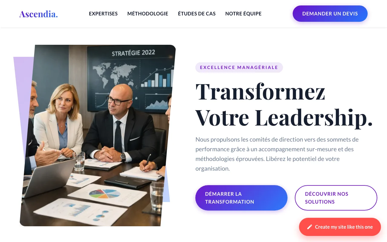 Site d'entreprise — Startup