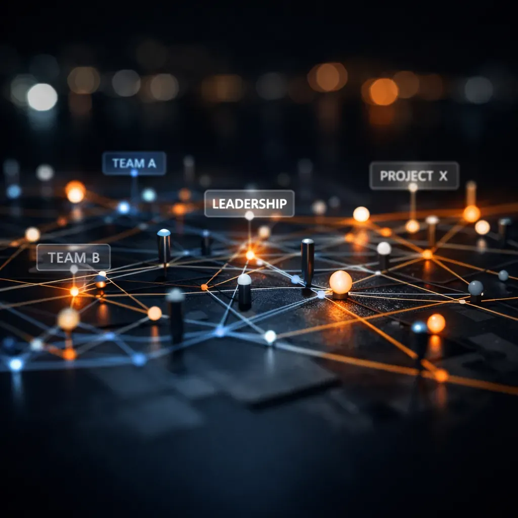 Abstract dark representation of organizational mapping