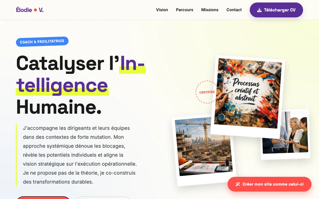 CV professionnel — Agence