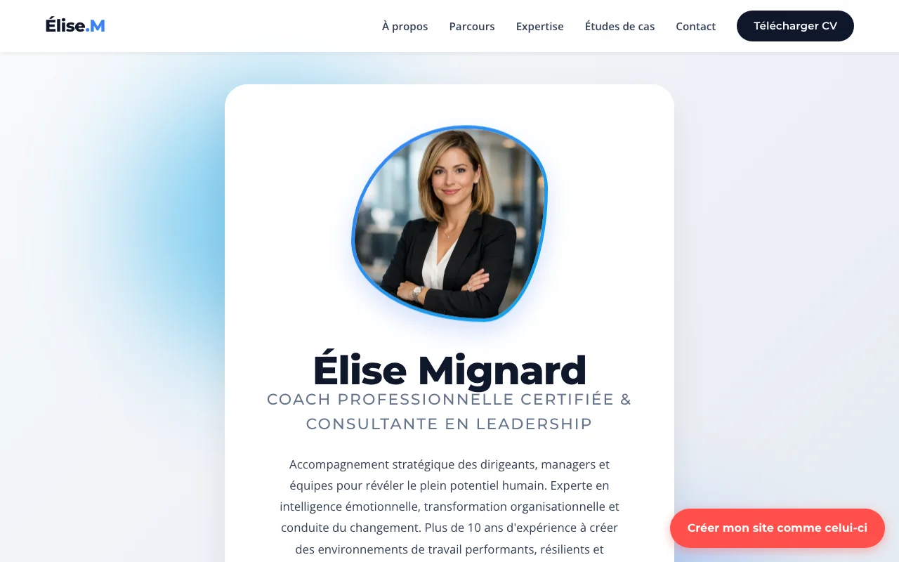 CV professionnel — Boutique