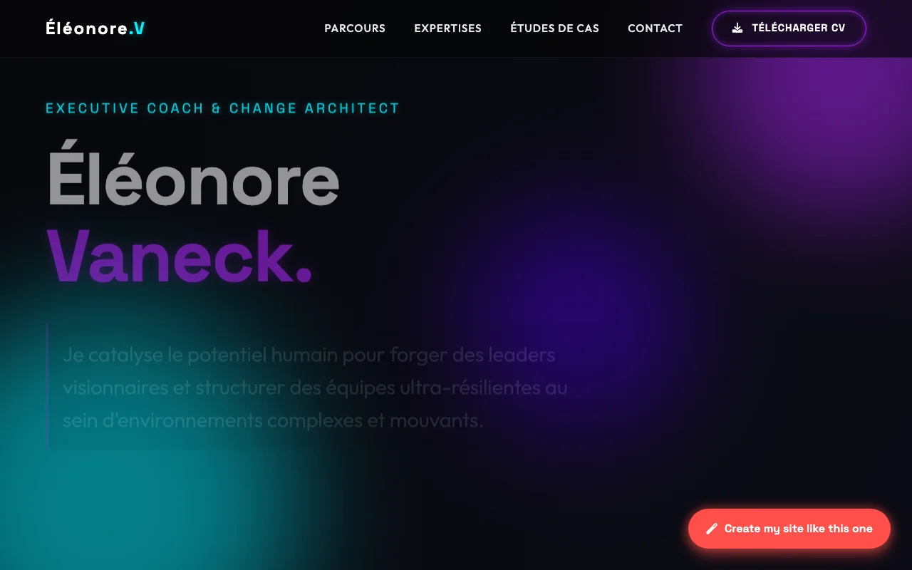 CV professionnel — Cinématique