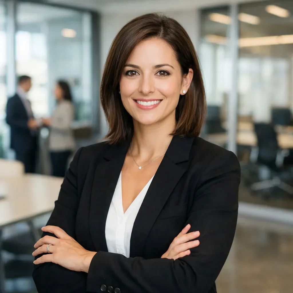 Portrait professionnel en environnement d'entreprise