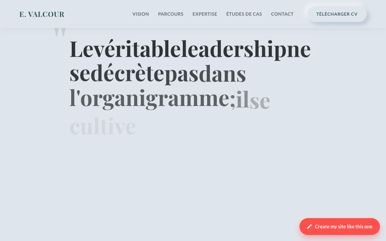 CV professionnel — Manifeste