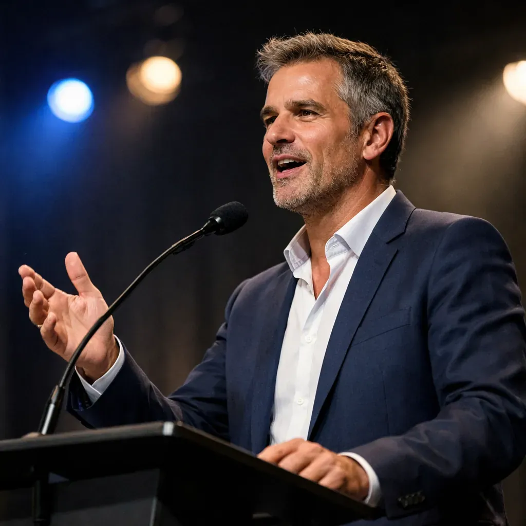 Personne s'exprimant sur scène